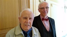 Dvaadevadesátiletý Joseph Peterson (vlevo) s advokátem Lubomírem Müllerem,... Dvaadevadesátiletý Joseph Peterson (vlevo) s advokátem Lubomírem Müllerem,...