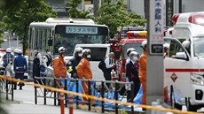 K incidentu došlo na autobusové zastávce ve městě Kawasaki. (28. května 2019) K incidentu došlo na autobusové zastávce ve městě Kawasaki. (28. května 2019)