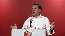 ecký premiér Alexis Tsipras reaguje na výsledky voleb do Evropského...