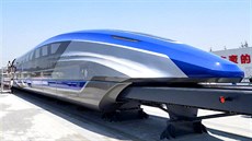 Prototyp nového maglev vlaku, který bude vyrábět čínská společnost CRRC. Prototyp nového maglev vlaku, který bude vyrábět čínská společnost CRRC.