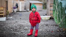 Jednoroní kurdský uprchlík Laroz v beneckém táboe v Dunkerku (13. listopadu...