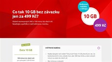 Vodafone má speciální tarif Data 10 GB Vodafone má speciální tarif Data 10 GB