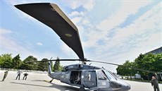 V Brně přistál slavný vrtulník Black Hawk. Lidé ho mohou prohlédnout v rámci... V Brně přistál slavný vrtulník Black Hawk. Lidé ho mohou prohlédnout v rámci...