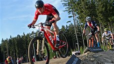 Ondřej Cink v short tracku na SP horských kol v Novém Městě na Moravě. Ondřej Cink v short tracku na SP horských kol v Novém Městě na Moravě.