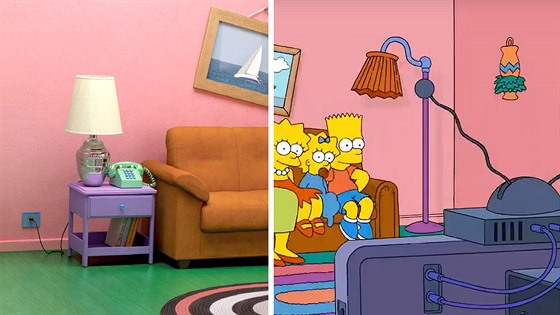 Nábytkáský etzec Ikea vytvoil obývací pokoj inspirovaný seriálem Simpsonovi.