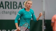 Tenistka Kateřina Siniaková slaví postup do 3. kola Roland Garros. Tenistka Kateřina Siniaková slaví postup do 3. kola Roland Garros.