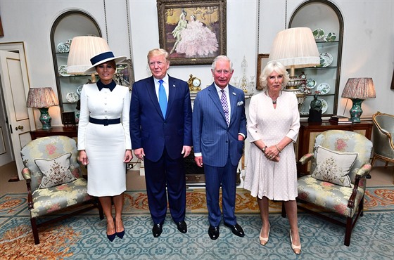 Americký prezident Donald Trump se v paláci Clarence House seel s princem...