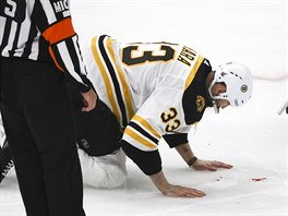 Obrnce Bostonu Zdeno Chara po tvrd rn pukem krvc.