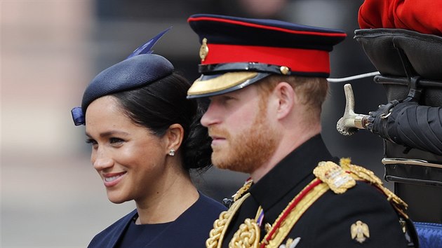 Vvodkyn Meghan a princ Harry (Trooping the Colour, Londn, 8. ervna 2019)