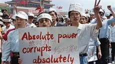 Skupina noviná pila 17. kvtna 1989 podpoit studenty na Tchien-an-men s...