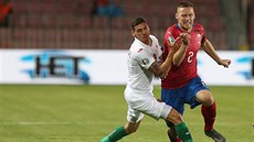 Rychlonohý krajní bek Pavel Kadeřábek (vpravo) se tlačí za míčem v utkání proti... Rychlonohý krajní bek Pavel Kadeřábek (vpravo) se tlačí za míčem v utkání proti...