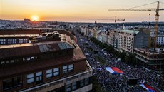 Úterní demonstrace iniciativy Milion chvilek pro demokracii na praském...