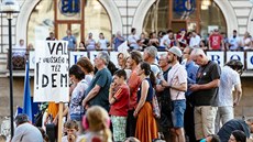 Úterní demonstrace iniciativy Milion chvilek pro demokracii na praském...