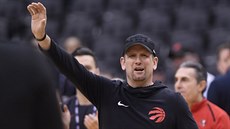 Torontský kou Nick Nurse bhem tréninku