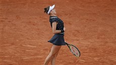 Protažení Markéty Vondroušové ve čtvrtfinále Roland Garros. Protažení Markéty Vondroušové ve čtvrtfinále Roland Garros.