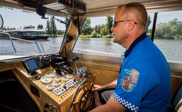 Praha, 14.06.2019, Mstská policie Praha, lo, Vltava, FOTO MAFRA DAN MATERNA