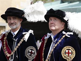 panlský král Felipe VI. a nizozemský král Willém-Alexander se na hrad...