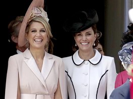 Nizozemská královna Máxima a vévodkyn z Cambridge Kate (Windsor, 17. ervna...