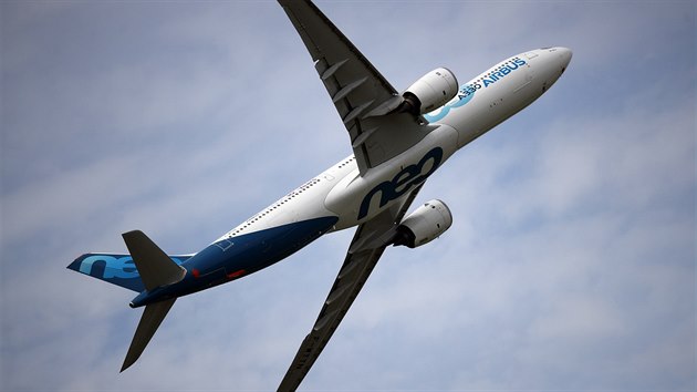 Airbus A330neo na 53. ronku International Paris Air Show na letiti Le Bourget u Pae (18. ervna 2019)