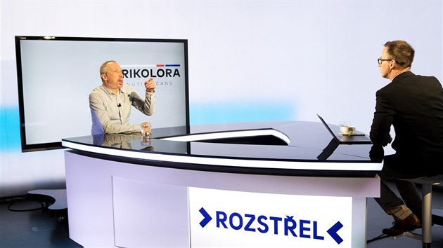 Ldr hnut Trikolra Vclav Klaus mlad v diskusnm poadu Rozstel. (11. ervna 2019)