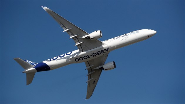 Mezinrodn leteck pehldka Paris Air Show na paskm letiti Le Bourget. Na snmku Airbus A350-1000. (17. ervna 2019)