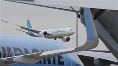 Airbus A330neo na 53. roníku International Paris Air Show na letiti Le...