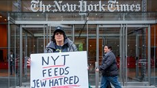 Protest židovských organizací před sídlem amerického deníku The New York Times... Protest židovských organizací před sídlem amerického deníku The New York Times...