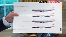 Americký prezident Donald Trump představil novou podobu prezidentského letadla... Americký prezident Donald Trump představil novou podobu prezidentského letadla...