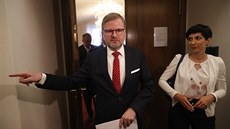 Předseda ODS Petr Fiala (vpravo) a místopředsedkyně TOP 09 Markéta Pekarová... Předseda ODS Petr Fiala (vpravo) a místopředsedkyně TOP 09 Markéta Pekarová...