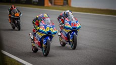 Jakub Kornfeil (84) a Filip Salač (12) na okruhu v Barceloně Jakub Kornfeil (84) a Filip Salač (12) na okruhu v Barceloně