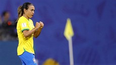Brazilská fotbalistka Marta během duelu s Itálií Brazilská fotbalistka Marta během duelu s Itálií