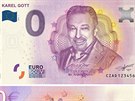 Karel Gott na pamtn eurobankovce, kter se zane prodvat v den jeho...