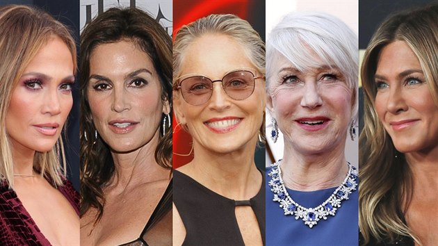 Zleva: Jennifer Lopezová, Cindy Crawfordová, Sharon Stone, Helen Mirrenová,... Zleva: Jennifer Lopezová, Cindy Crawfordová, Sharon Stone, Helen Mirrenová,...