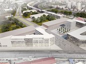 Jedna z možných budoucích podob přední části areálu Výstaviště v Českých... Jedna z možných budoucích podob přední části areálu Výstaviště v Českých...