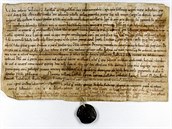 Zakládací listina litoměřické kapituly sv. Štěpána datovaná k roku 1057 Zakládací listina litoměřické kapituly sv. Štěpána datovaná k roku 1057