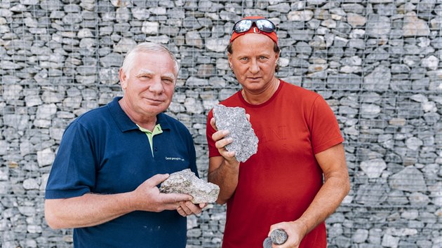 Petr Rambousek (vlevo) a Josef Godny z esk geologick sluby (GS)