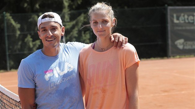 Michal Hrdlika a Karolna Plkov (27. ervence 2018)