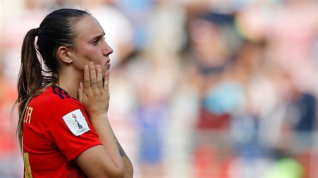 panlsk fotbalistka Virginia Torrecillaov je zklaman z porky s USA.