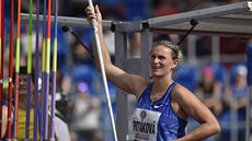 Oštěpařka Barbora Špotáková na mítinku Zlatá tretra v OStravě. Oštěpařka Barbora Špotáková na mítinku Zlatá tretra v OStravě.