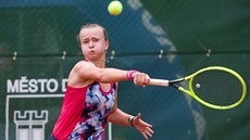 Barbora Krejčíková ve finále turnaje ve Starých Splavech. Barbora Krejčíková ve finále turnaje ve Starých Splavech.