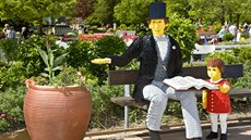 Hans Christian Andersen v Legoland parku v Dánsku