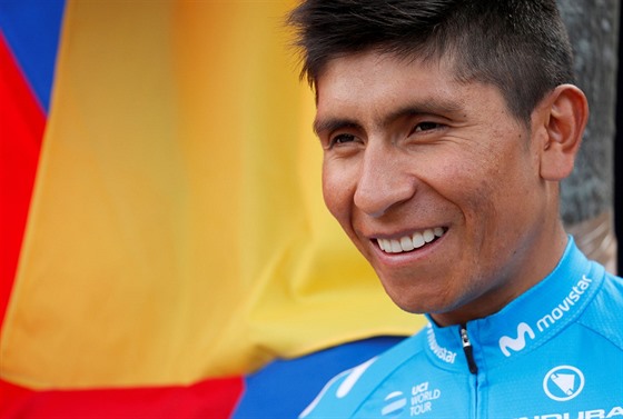 Nairo Quintana ze stáje Movistar mezi tréninkem na Tour