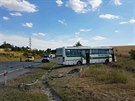 Na Plzesku se srazil autobus a auto, est lid je zrannch