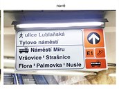 Cedule na I.P. Pavlova prošly proměnou. Nová varianta na fotce vpravo.