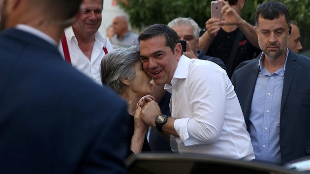 V ecku se konaj pedasn parlamentn volby. Na snmku je souasn premir Alexis Tsipras (7. ervence 2019).