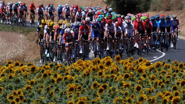 Cyklist bhem tvrt etapy Tour de France.