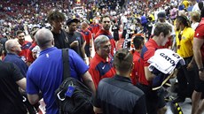 PŘEDČASNÝ KONEC. Duel NBA Summer League mezi New York Knicks a New Orleans... PŘEDČASNÝ KONEC. Duel NBA Summer League mezi New York Knicks a New Orleans...