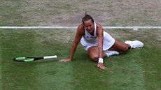 Pád Barbory Strýcové ve tvrtfinále Wimbledonu.