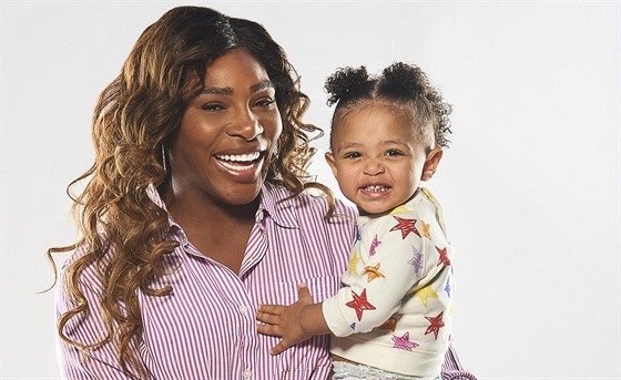 Serena Williamsová s dcerou Alexis Olympií (9. dubna 2019)