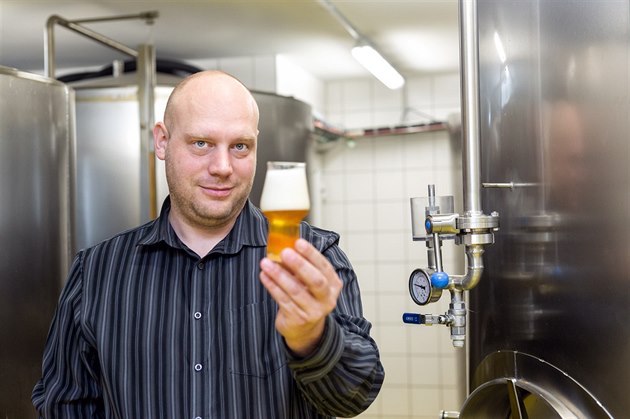 Sládek a spolumajitel Hanáckého pivovaru v Olomouci Pavel Hanutiak.